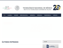 Tablet Screenshot of itsx.edu.mx